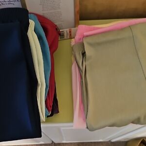 Alfred Dunner Blue and Cream Leggings for Versatile Style And Allison Daley.